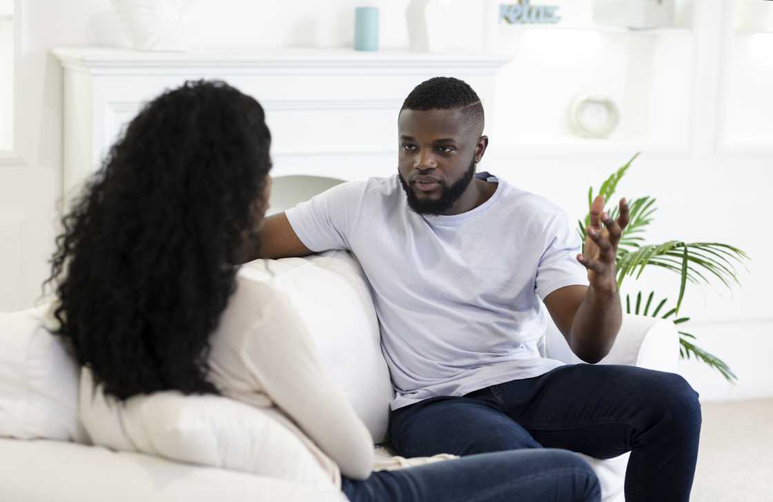 A couple arguing A couple arguing