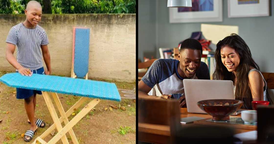 Mpendulo Zulu, Umlazi, Durban, ironing board, hard work, teenager, business