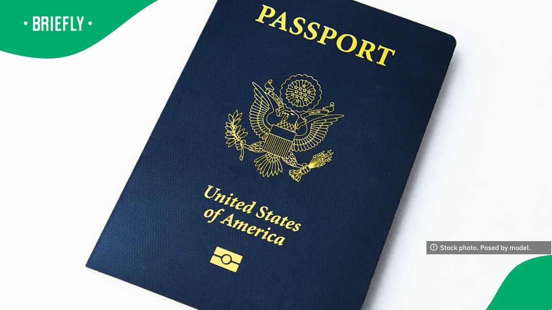 The visual showed a passport for US citizens
