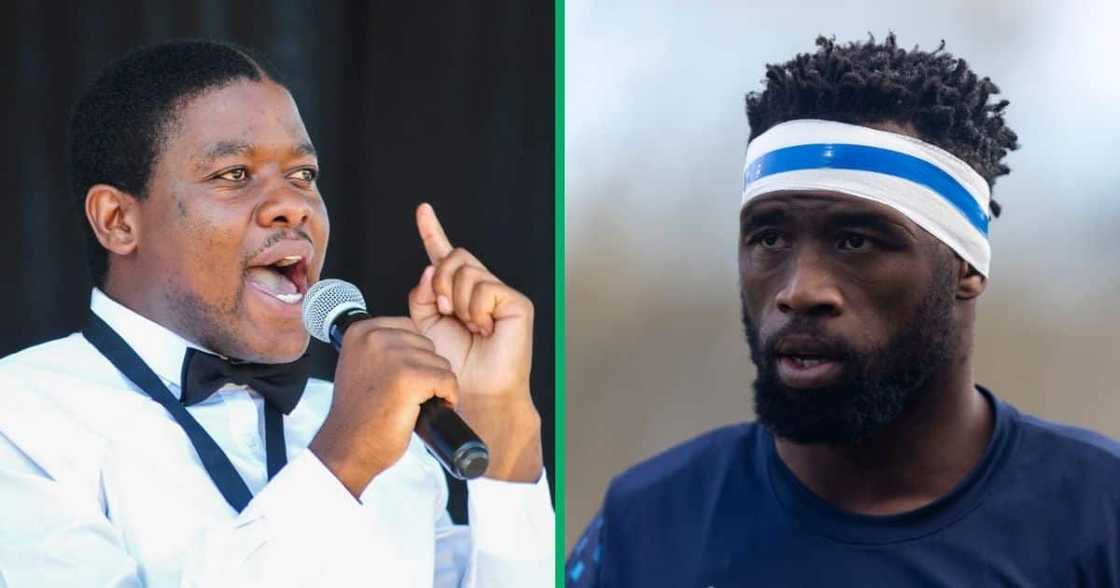 The MK Youth League's volunteer-in-chief Bonginkosi Khanyile slammed Siya Kolisi The MK Youth League's volunteer-in-chief Bonginkosi Khanyile slammed Siya Kolisi