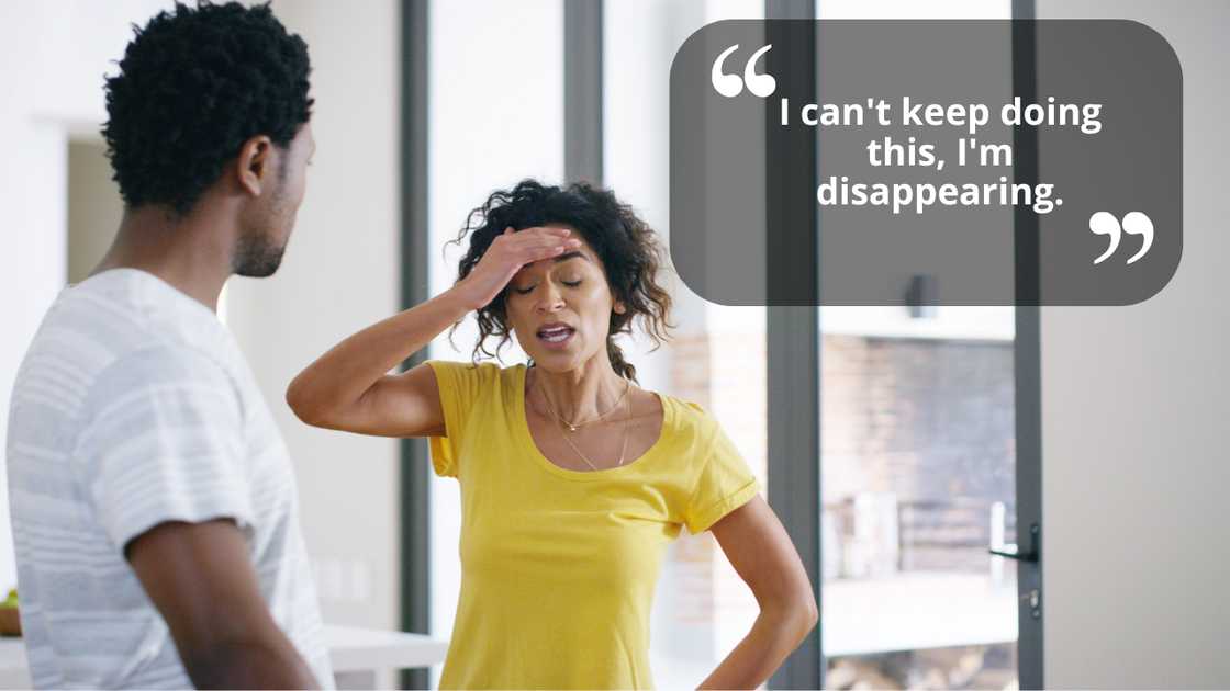 A couple having an argument