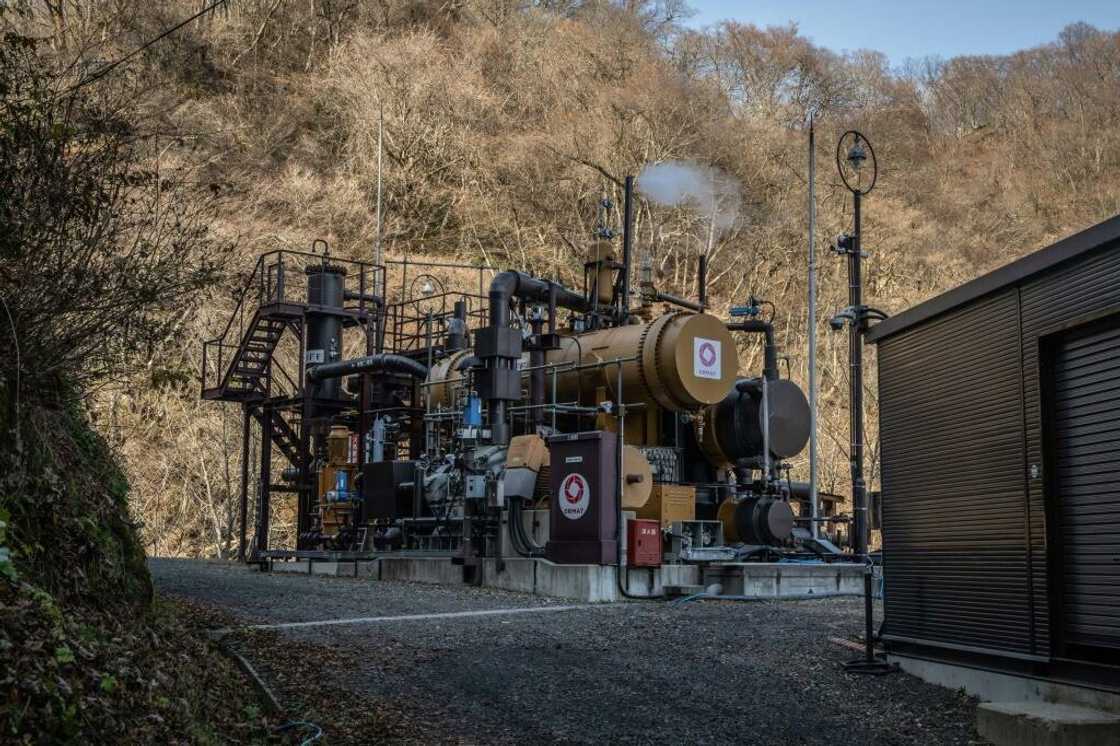 The geothermal power plant in Tsuchiyu Onsen opened in 2015 over a preexisting hot spring