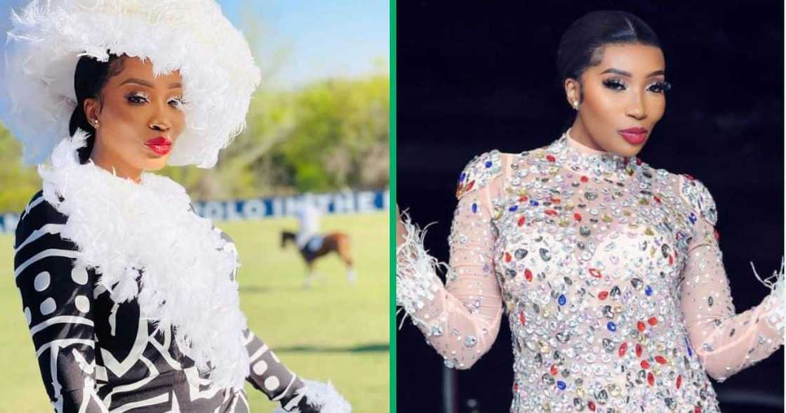 Sophie Ndaba dons a pink gown in a recent post. Sophie Ndaba dons a pink gown in a recent post.