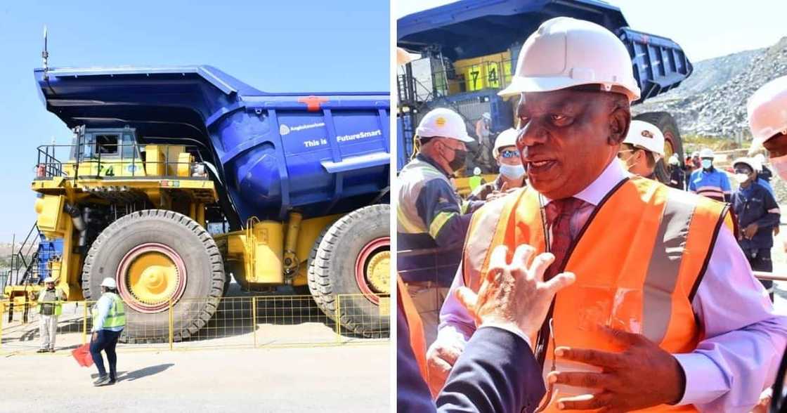 President Cyril Ramaphosa Visits Anglo American Mine to See World’s Biggest Hydrogen Powered Truck in Mzansi President Cyril Ramaphosa Visits Anglo American Mine to See World’s Biggest Hydrogen Powered Truck in Mzansi