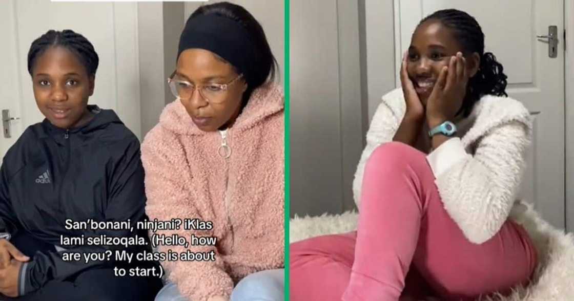 TikTok video of daughter's progress learning isiZulu