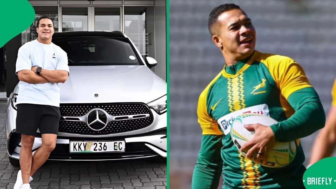 Cheslin Kolbe spotted driving a R1.73 million Mercedes-Benz. Cheslin Kolbe spotted driving a R1.73 million Mercedes-Benz.