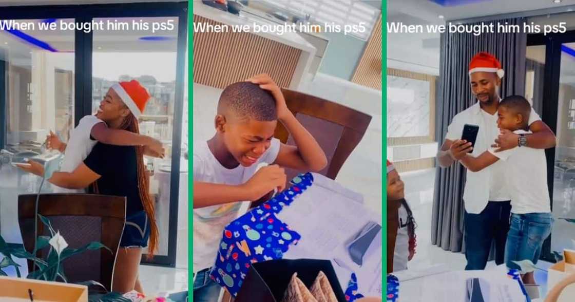 Boy receives PS5 Boy receives PS5