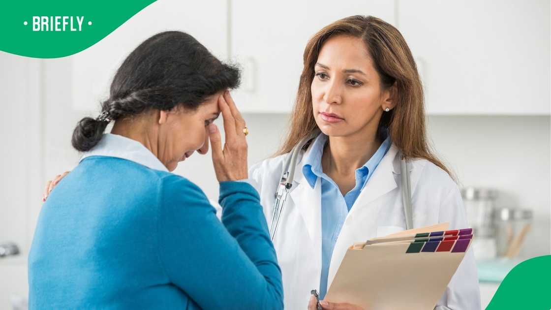A stock photo of a doctor and a patient A stock photo of a doctor and a patient