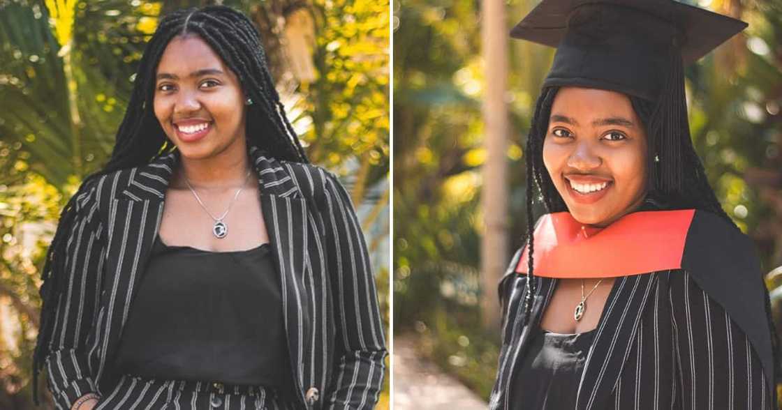 A young Gauteng social worker is excited about obtaining a job A young Gauteng social worker is excited about obtaining a job