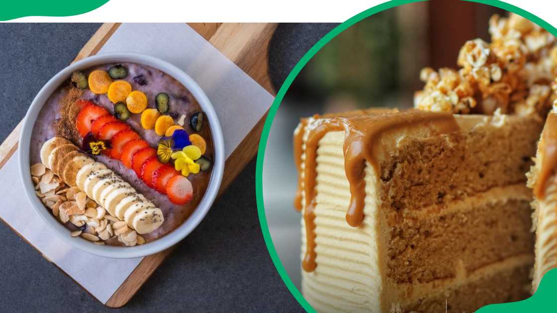 The restaurant's wellness wake-up option (L). Dessert (R) The restaurant's wellness wake-up option (L). Dessert (R)