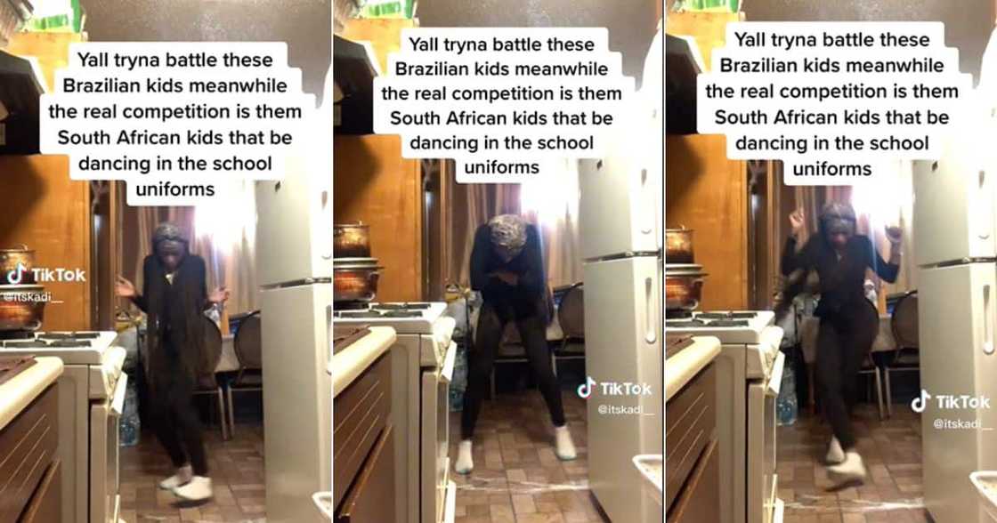 A lady practising for dance battle A lady practising for dance battle