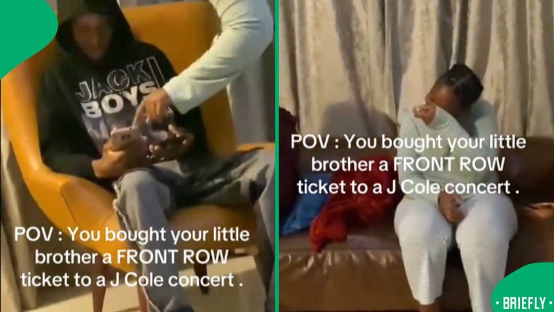 The visual on the right showed Molete Puleng being emotional