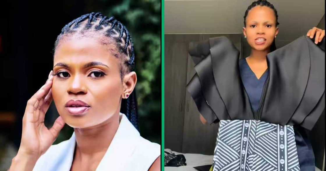 A lovely young lady has been given two dresses from Khosi Nkosi A lovely young lady has been given two dresses from Khosi Nkosi