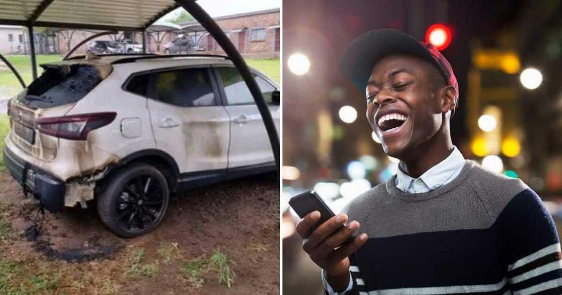 Woman, Claims Bae Burnt Car, Mzansi, Lying Woman, Claims Bae Burnt Car, Mzansi, Lying