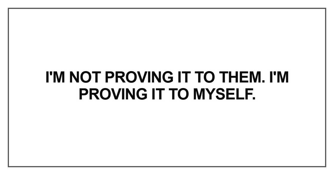 I'm not proving it to them I'm not proving it to them