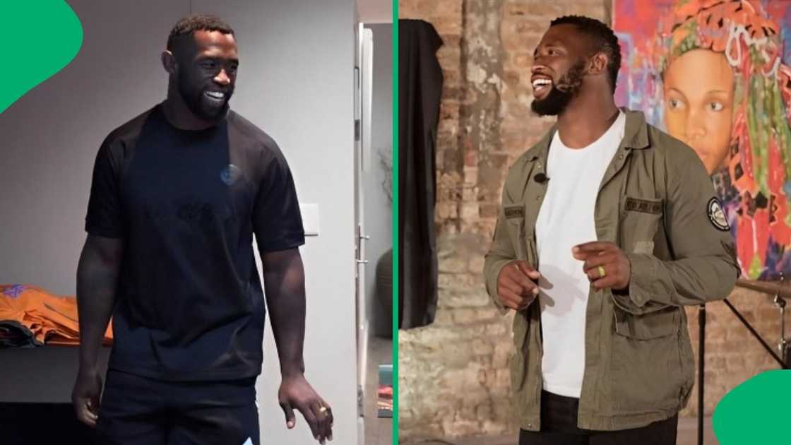 An old video showed Siya Kolisi dancing with a boy. An old video showed Siya Kolisi dancing with a boy.