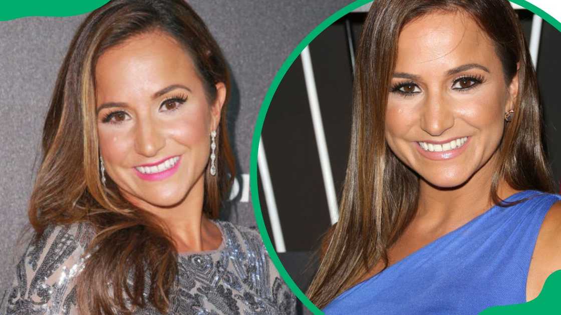 Dianna Russini at City Market Social House in 2018 (L). The journalist at the 2017 ESPN Magazin Body Issue pre-ESPYS party (R)