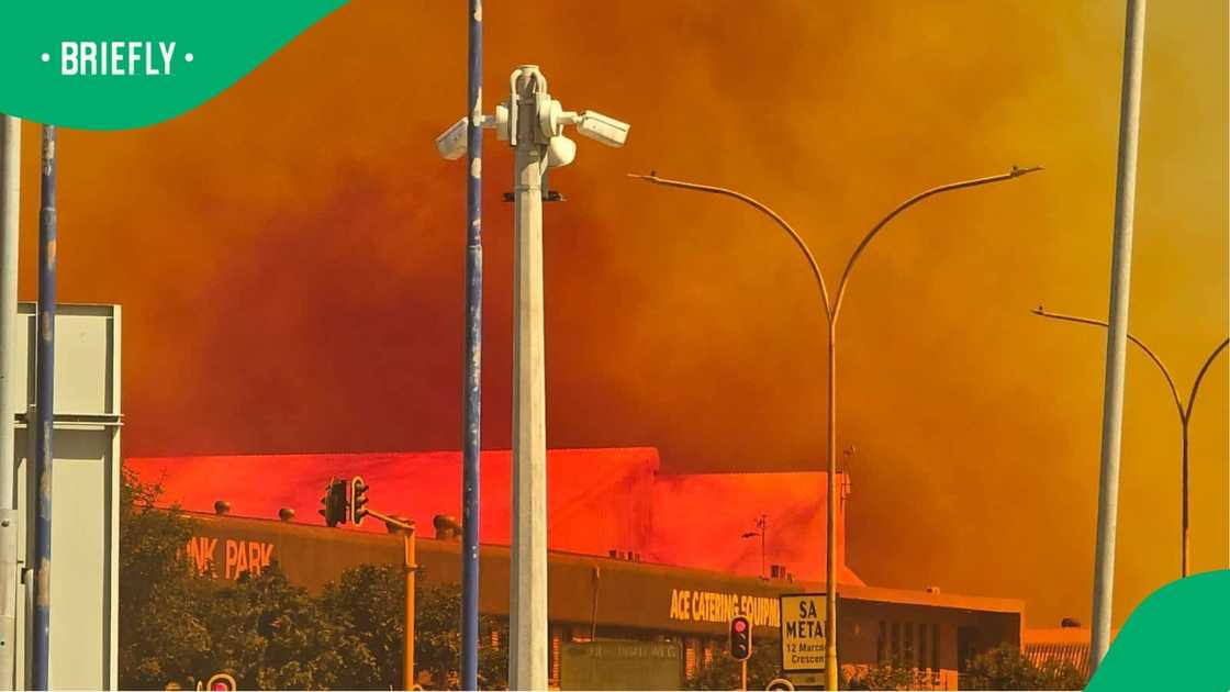 Orange smoke filled the air. Orange smoke filled the air.