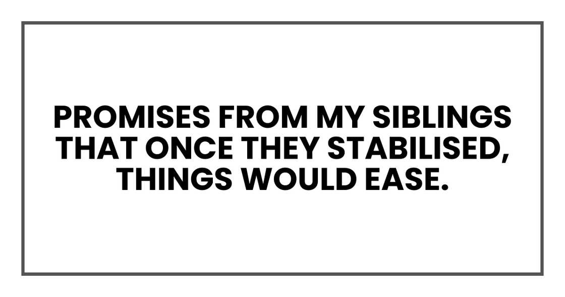 Broken promises. Broken promises.