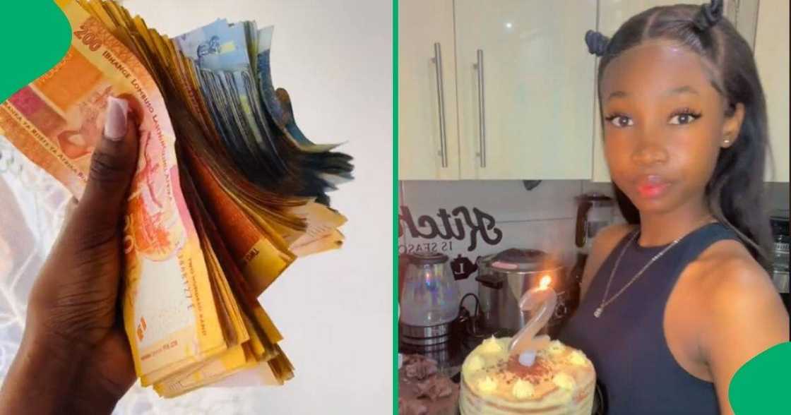 A woman went viral on TikTok after posting a video of herself holding wads of cash A woman went viral on TikTok after posting a video of herself holding wads of cash