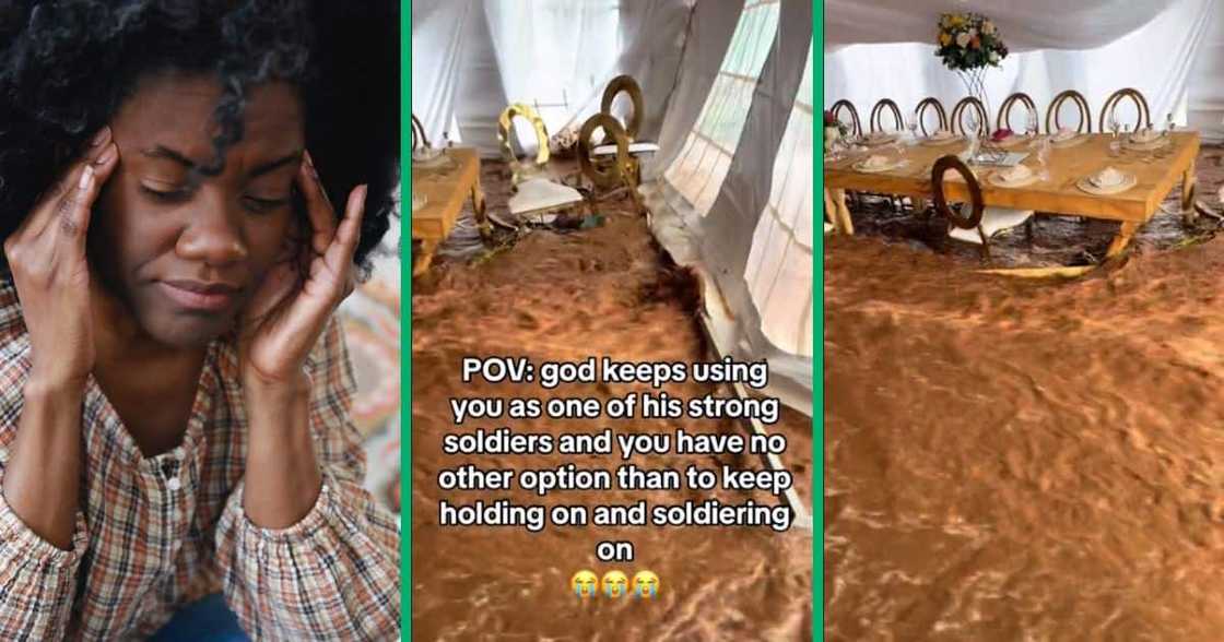 Flood damages wedding décor Flood damages wedding décor