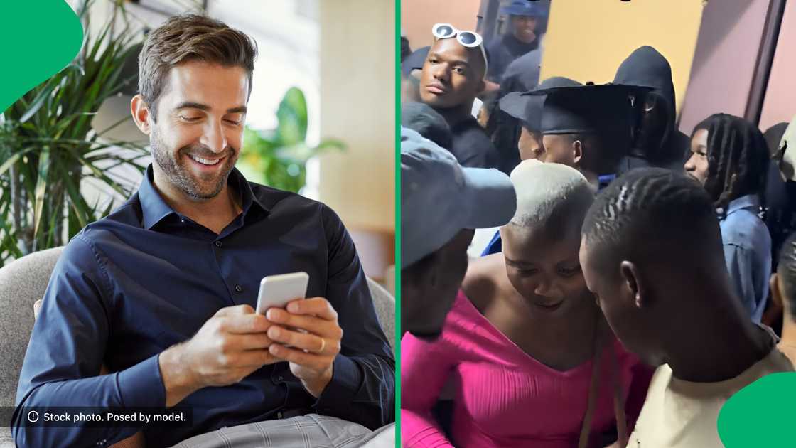 South Africans were in stitches after a graduate wore his outfit at groove. South Africans were in stitches after a graduate wore his outfit at groove.