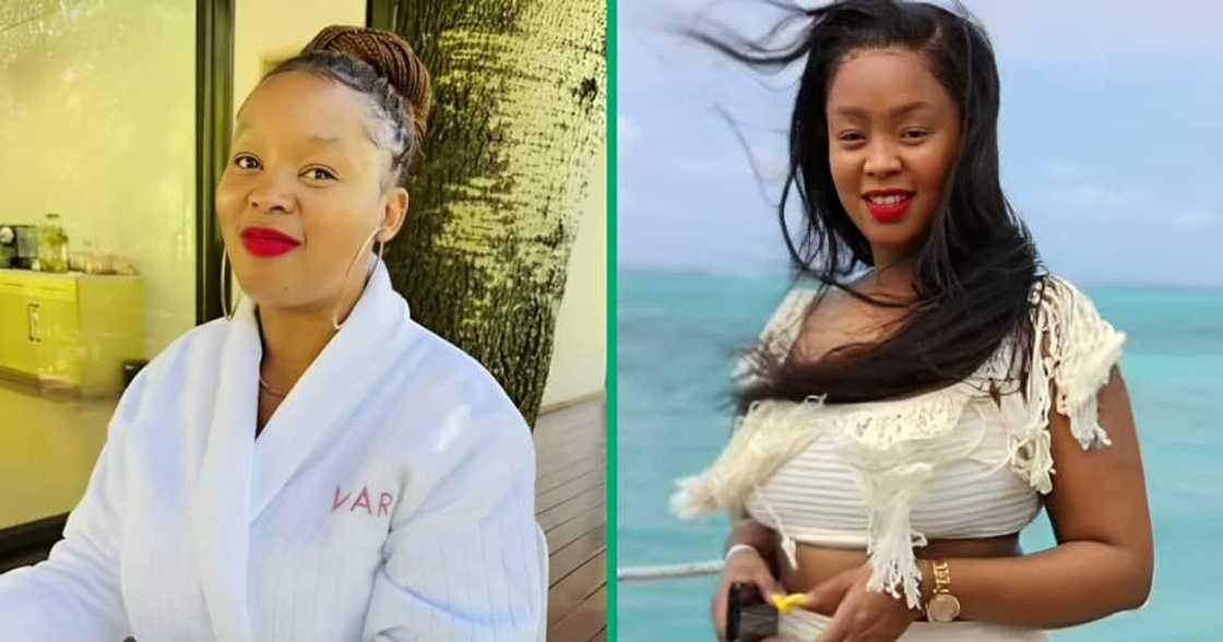 A TikTok video shows a woman unveiling what she ordered vs. what she received. A TikTok video shows a woman unveiling what she ordered vs. what she received.