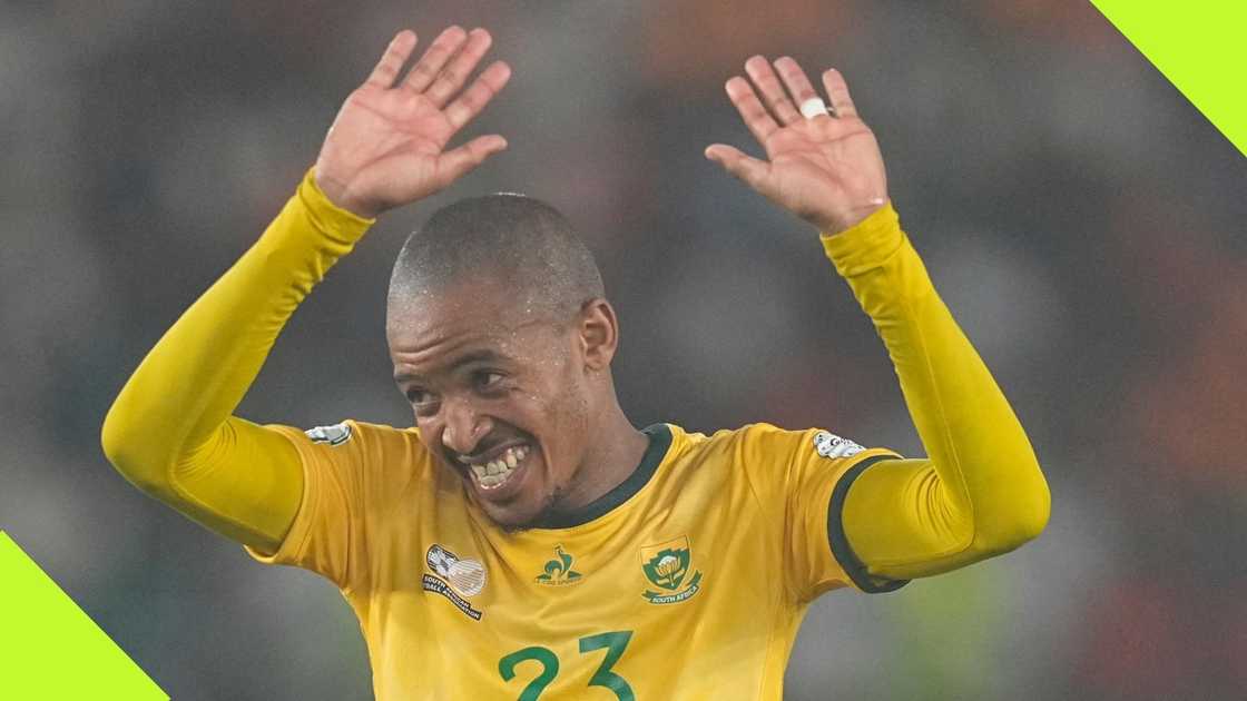 Thapelo Morena scored Bafana Bafana's opener against Uganda.