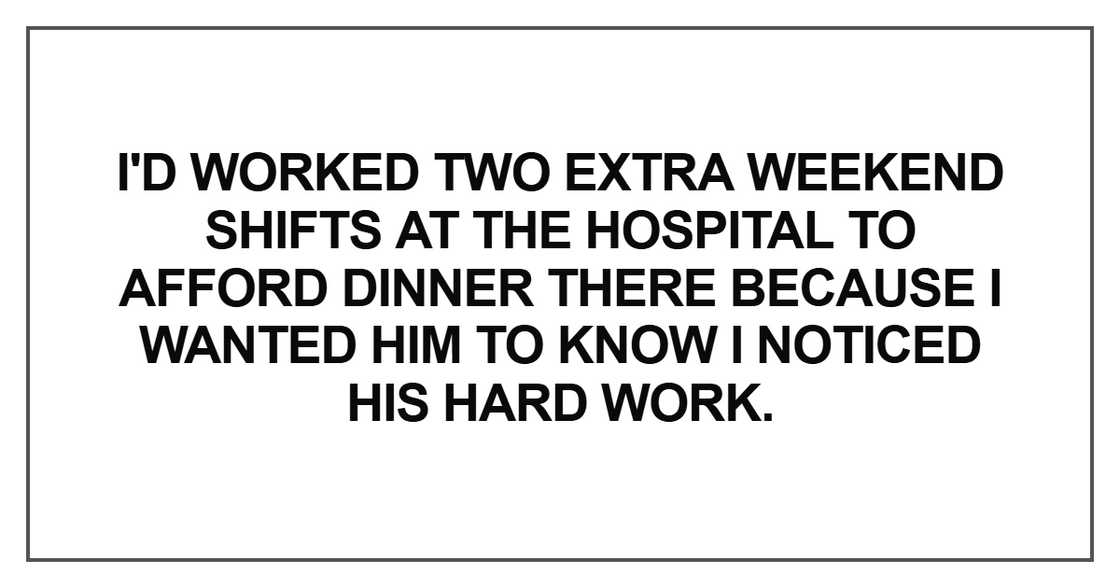 I'd worked two extra weekend shifts at the hospital I'd worked two extra weekend shifts at the hospital
