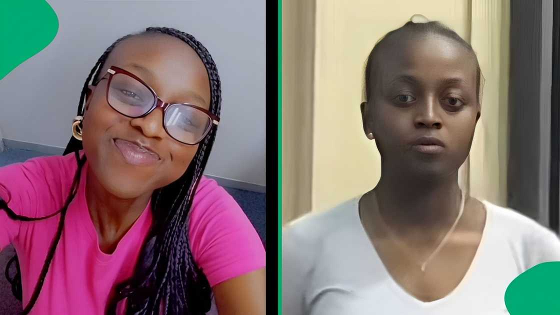 A TikTok video shows a student looking traumatized during an honours presentation at university. A TikTok video shows a student looking traumatized during an honours presentation at university.
