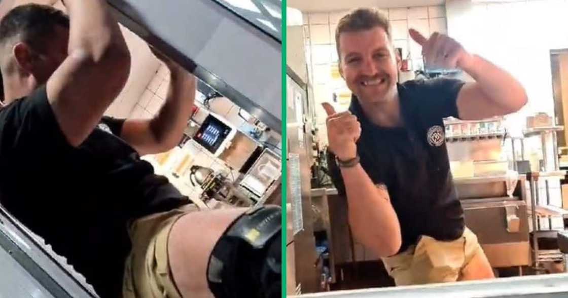 Man climbs through Mcd's window Man climbs through Mcd's window