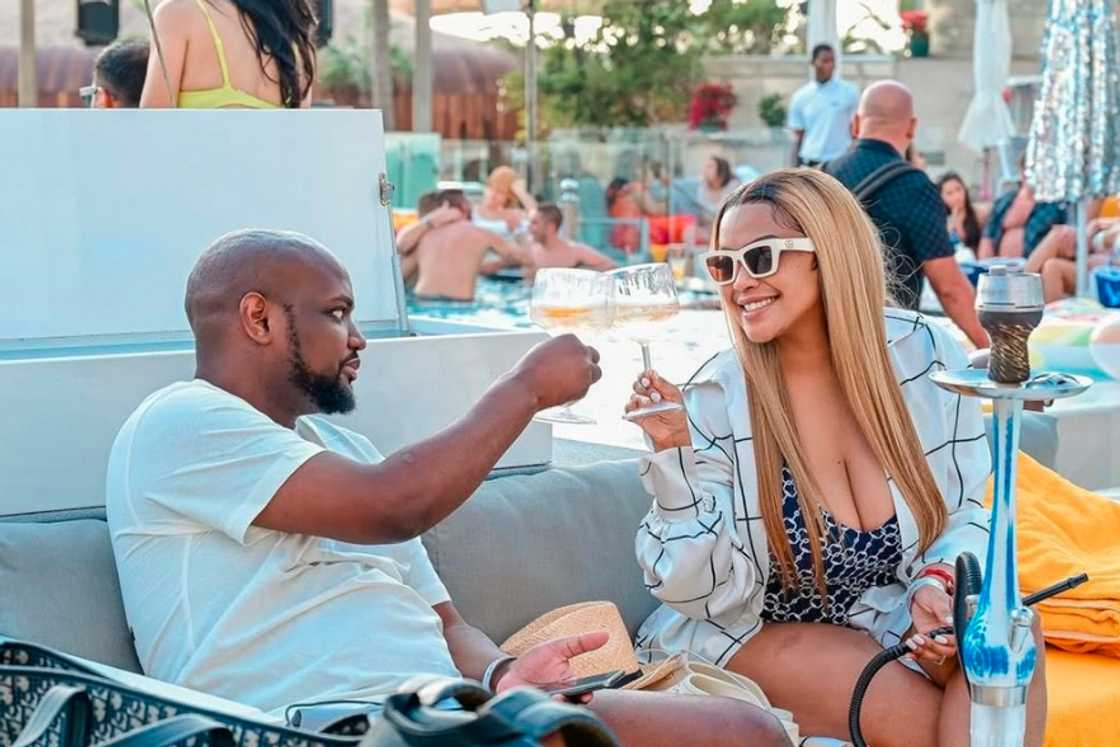 Lerato Kganyago and her husband Thami Ndlala Lerato Kganyago and her husband Thami Ndlala