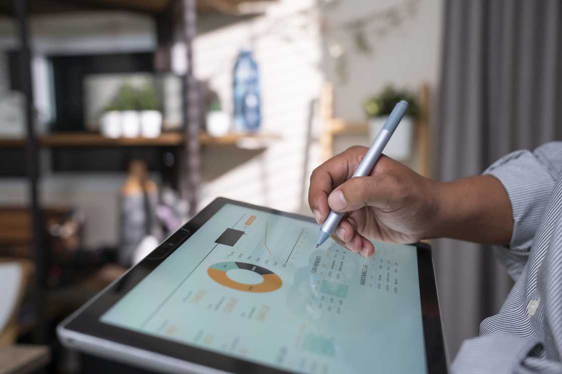Data analysis using a tablet Data analysis using a tablet