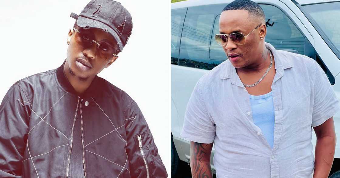 Jub Jub and Emtee's artwork for their upcoming song is criticized by fans. Jub Jub and Emtee's artwork for their upcoming song is criticized by fans.