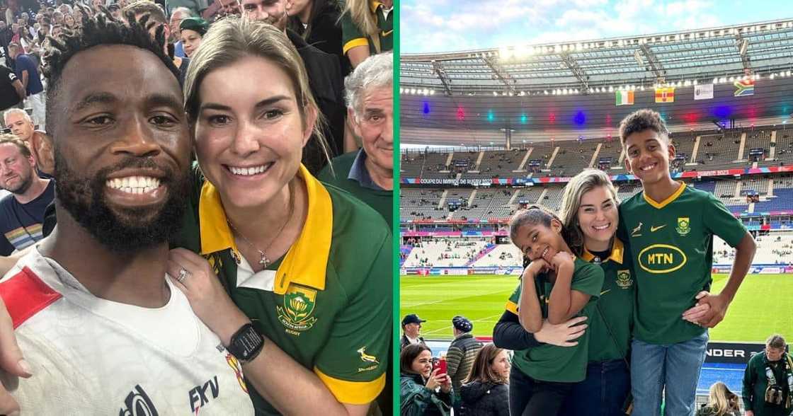 Rachel Kolisi congratulated her husband on a well-deserved victory. Rachel Kolisi congratulated her husband on a well-deserved victory.