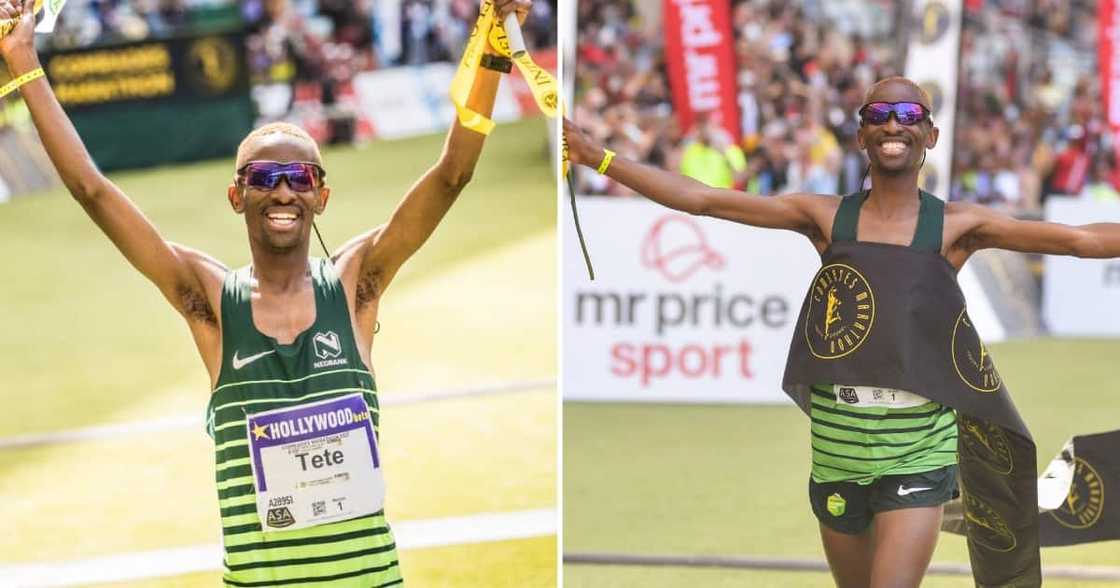 Tete Dijana defended his Comrades Marathon title with record breaking race