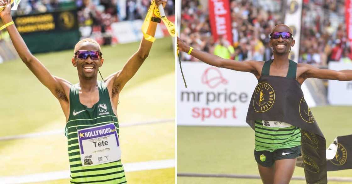 Tete Dijana defended his Comrades Marathon title with record breaking race Tete Dijana defended his Comrades Marathon title with record breaking race