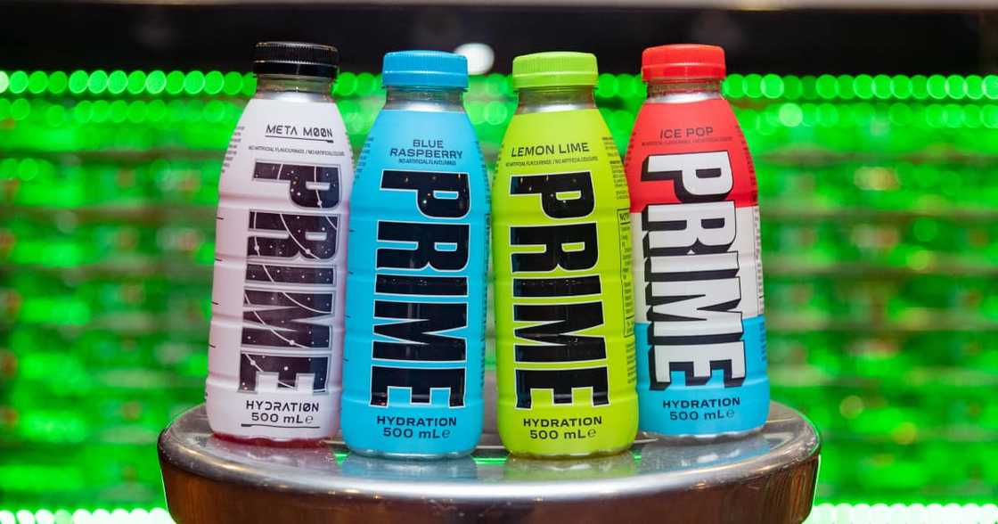 General view of Prime hydration drink bottles at the KSI vs FaZe Temperrr MF Cruiserweight Title Fight at OVO Arena Wembley General view of Prime hydration drink bottles at the KSI vs FaZe Temperrr MF Cruiserweight Title Fight at OVO Arena Wembley