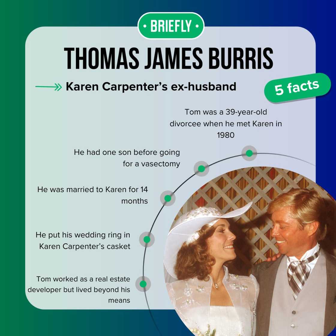 Who is Thomas James Burris, the exhusband of Karen Carpenter