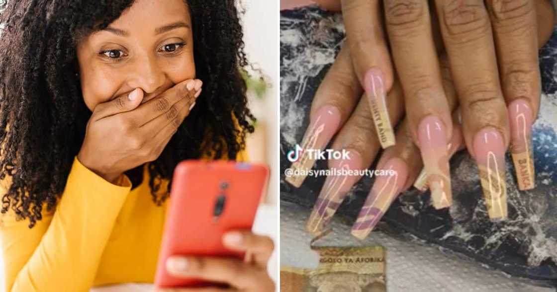 Mzansi couldn't stop cracking up at manicure made from R20 note Mzansi couldn't stop cracking up at manicure made from R20 note