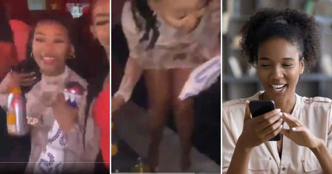 Lady, Breaks Tequila Bottle, Groove, Mzansi