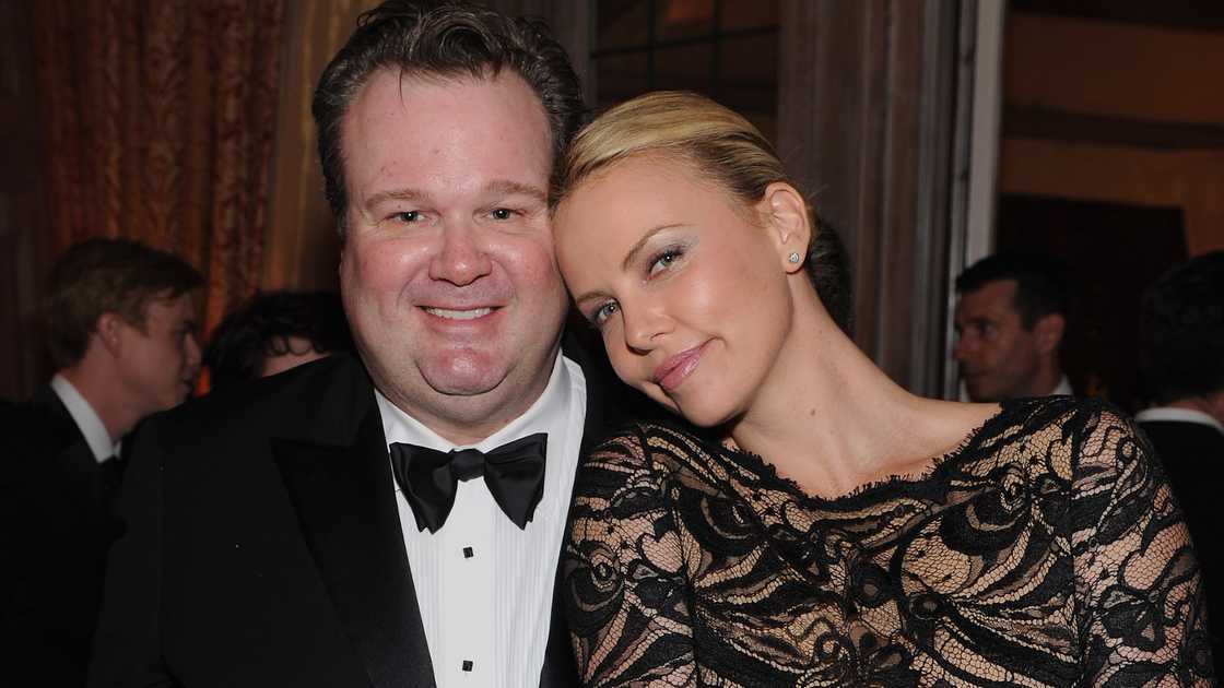 Eric Stonestreet and Charlize Theron in Washington, DC