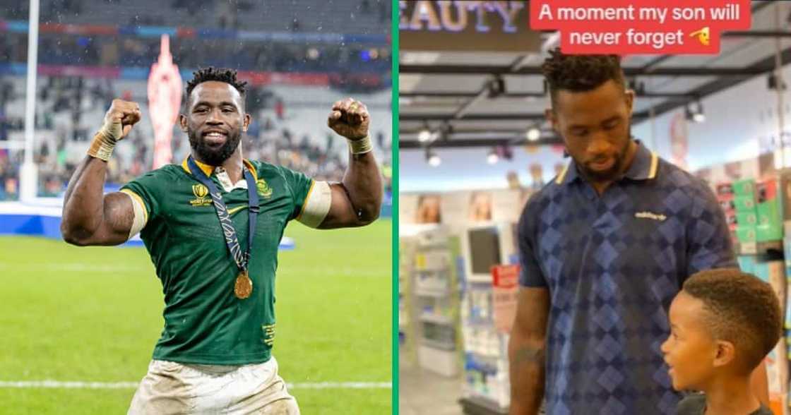 Siya Kolisi at Rugby World Cup France 2023 Gold Final match Siya Kolisi at Rugby World Cup France 2023 Gold Final match