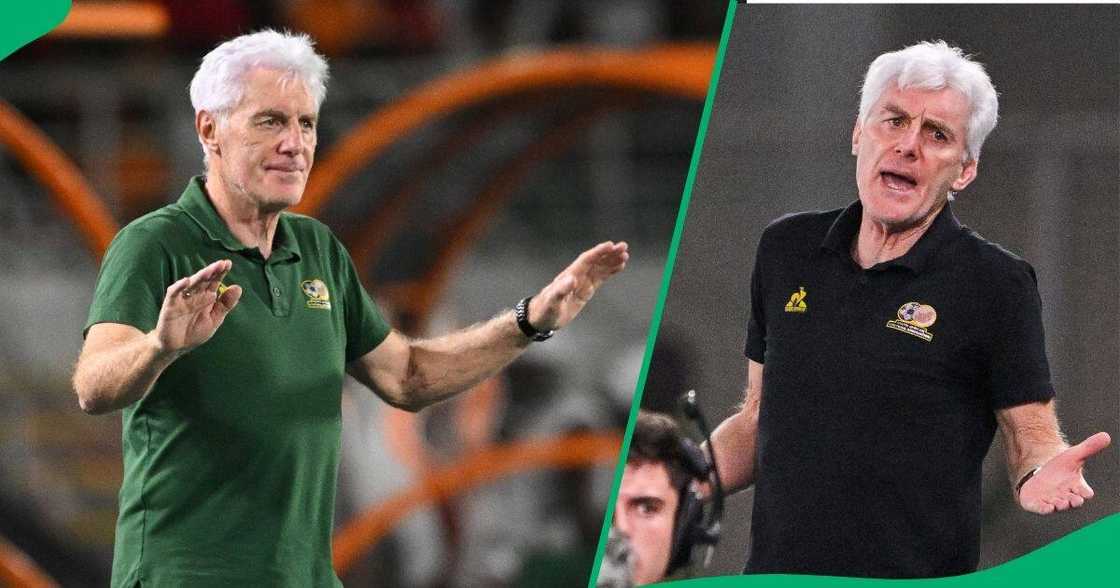 Bafana Bafana coach Hugo Broos reining it in Bafana Bafana coach Hugo Broos reining it in
