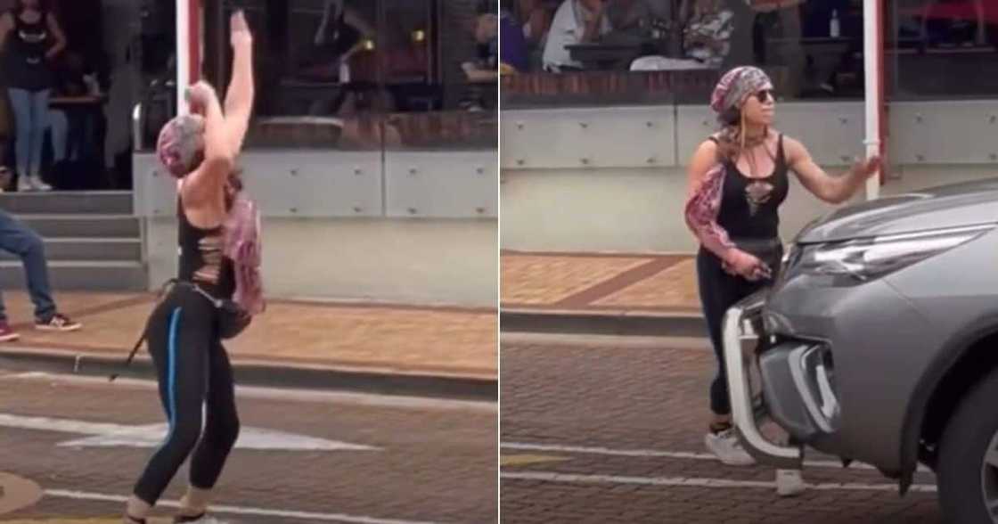 Dance, viral, video, stir, people, cars, moves, gyrate, woman, lady, pavement Dance, viral, video, stir, people, cars, moves, gyrate, woman, lady, pavement