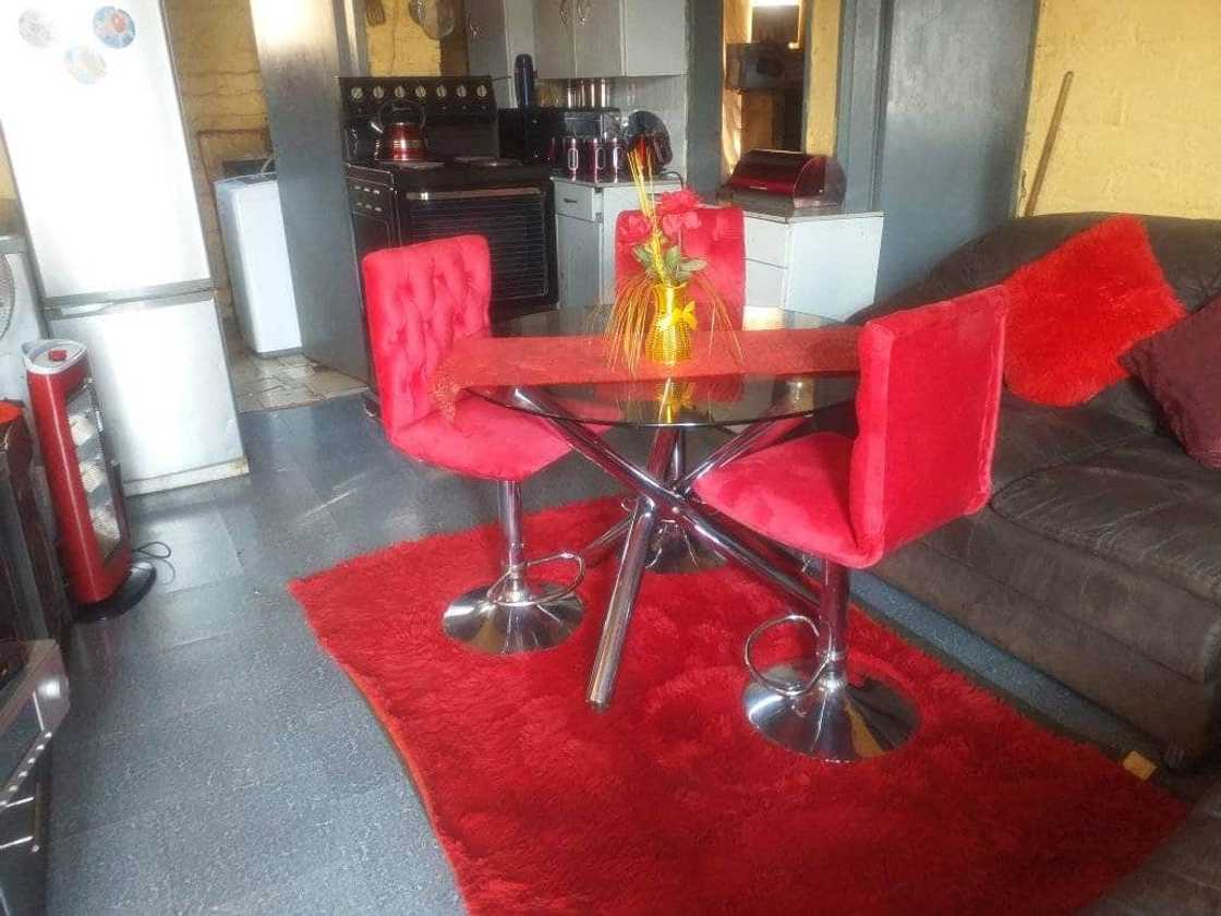 Woman from Mpumalanga showcases her RDP house. Woman from Mpumalanga showcases her RDP house.