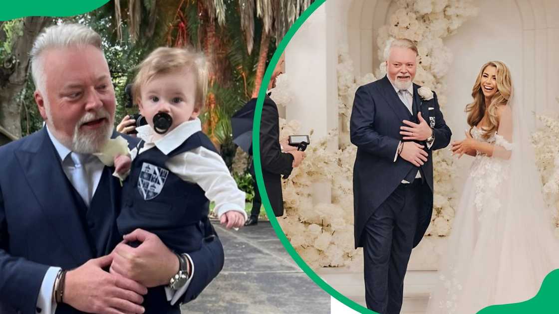 Tegan Kynaston, Kyle Sandilands and their son, Otto, during their 2023 wedding Tegan Kynaston, Kyle Sandilands and their son, Otto, during their 2023 wedding