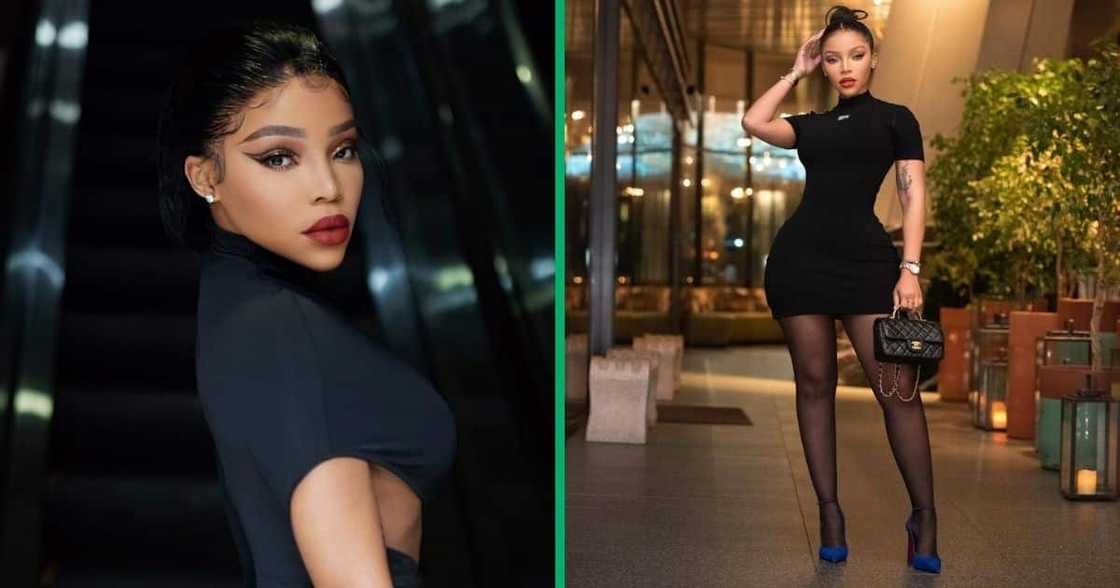 Faith Nketsi showed off her small waist in a new video