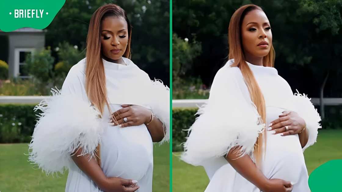 Jessica Nkosi debuted her baby bump. Jessica Nkosi debuted her baby bump.