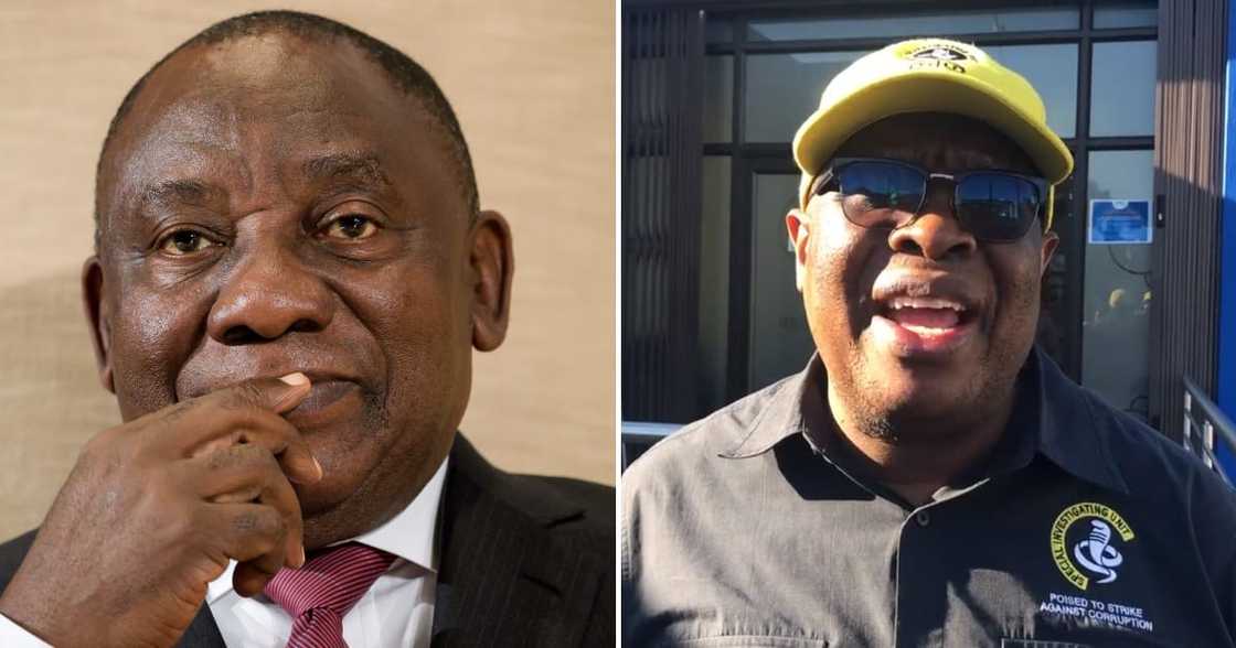 President Cyril Ramaphosa and SIU spokesperson Kaizer Kganyago President Cyril Ramaphosa and SIU spokesperson Kaizer Kganyago